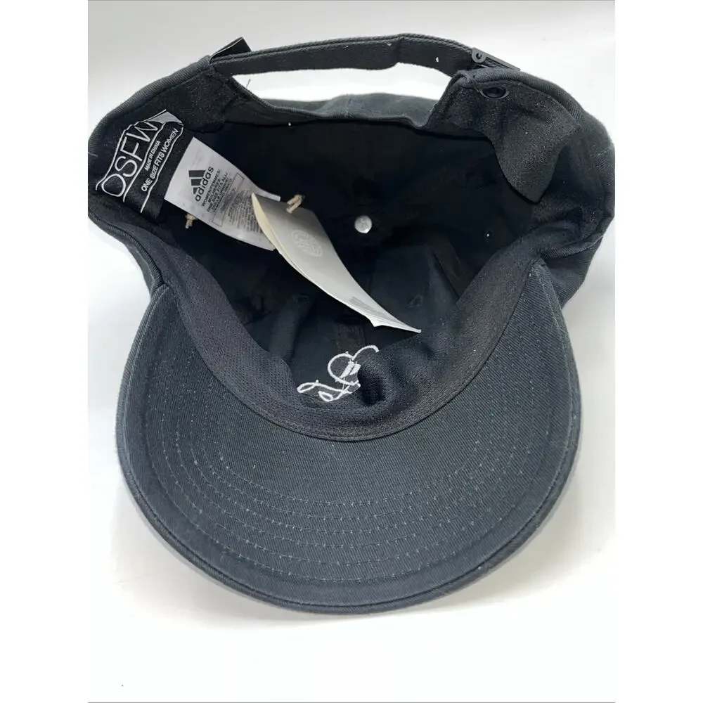 ADIDAS GOLF COAT OF ARMS - BLACK NEWCASTLE- ADJUSTABLE WOMEN HAT CAP NWT NEW